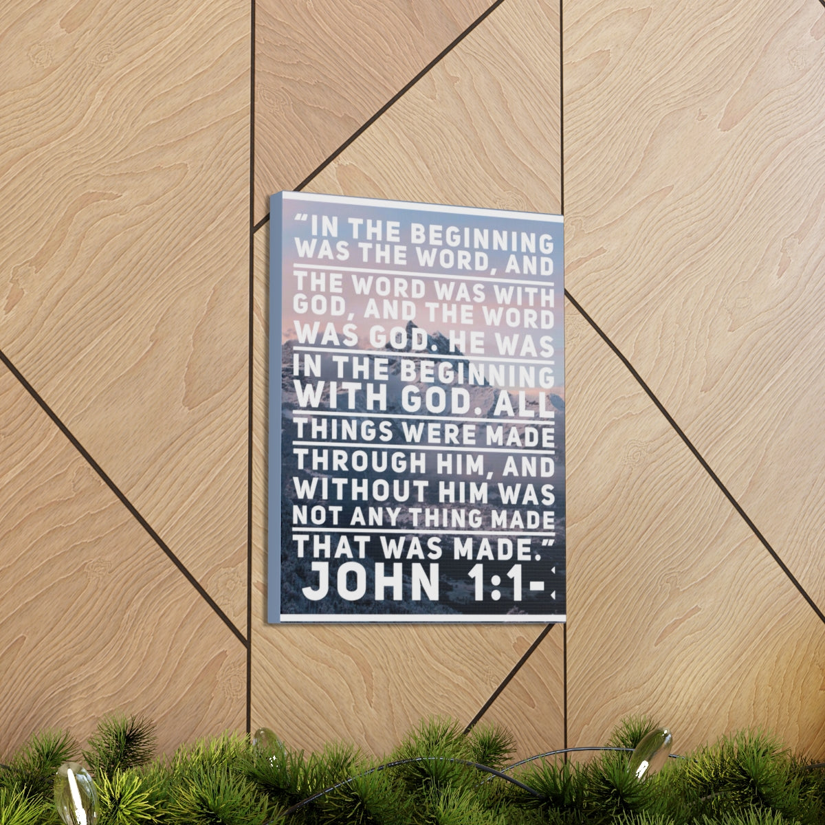 Scripture Walls Beginning With God John 1:1-3 Christian Wall Art Bible Verse Print Ready to Hang Unframed-Express Your Love Gifts