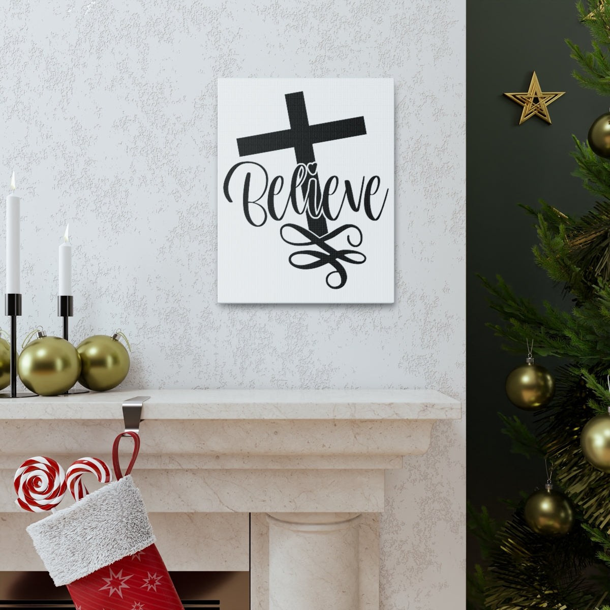 Scripture Walls Believe 1 Thessalonians 2:13 Christian Wall Art Print Ready to Hang Unframed-Express Your Love Gifts