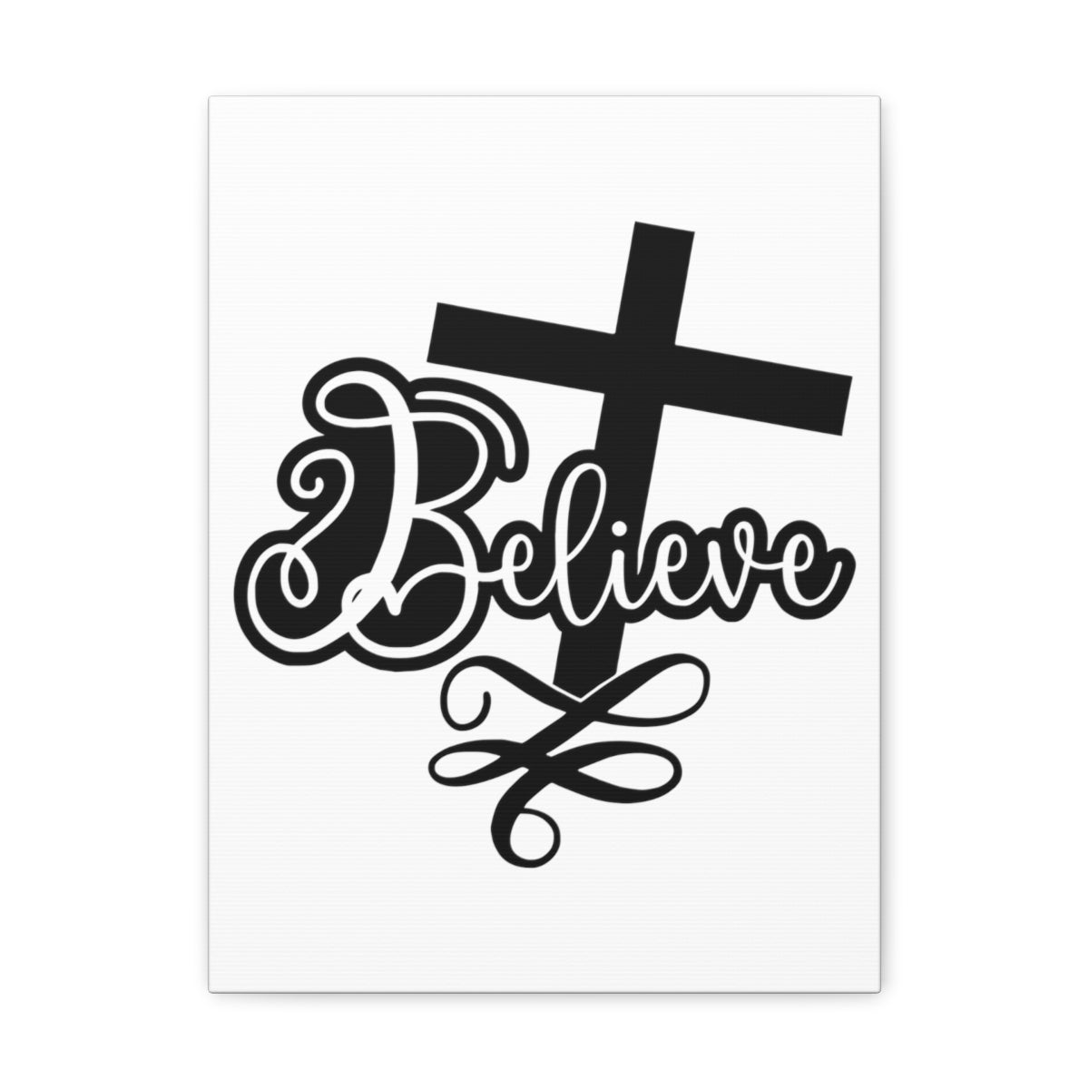 Scripture Walls Believe Acts 16:31 Christian Wall Art Print Ready to Hang Unframed-Express Your Love Gifts