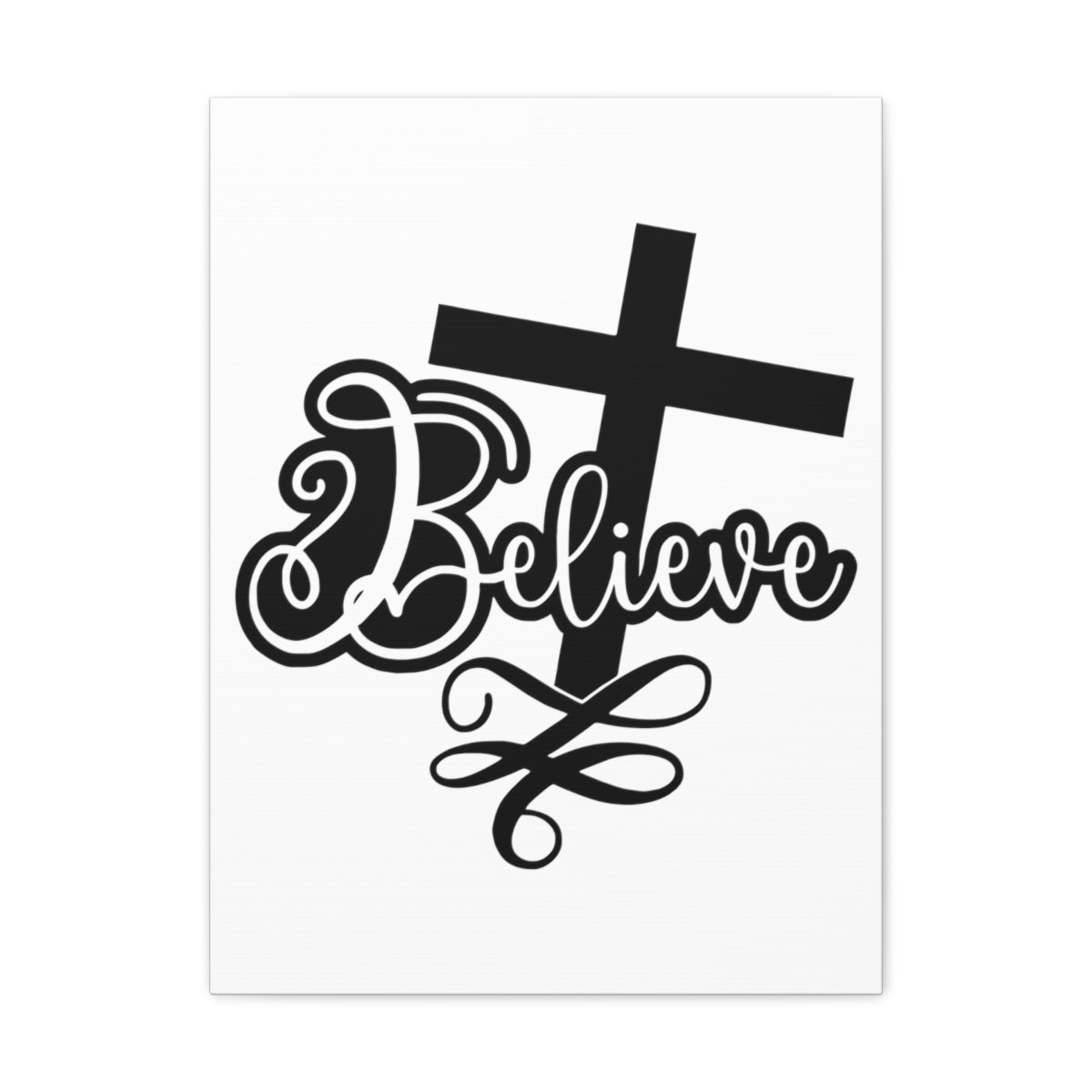 Scripture Walls Believe Acts 16:31 Christian Wall Art Print Ready to Hang Unframed-Express Your Love Gifts