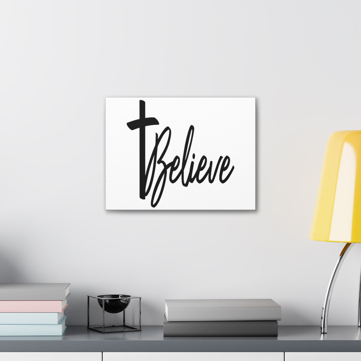 Scripture Walls Believe Cross Mark 9:23 Christian Wall Art Print Ready to Hang Unframed-Express Your Love Gifts