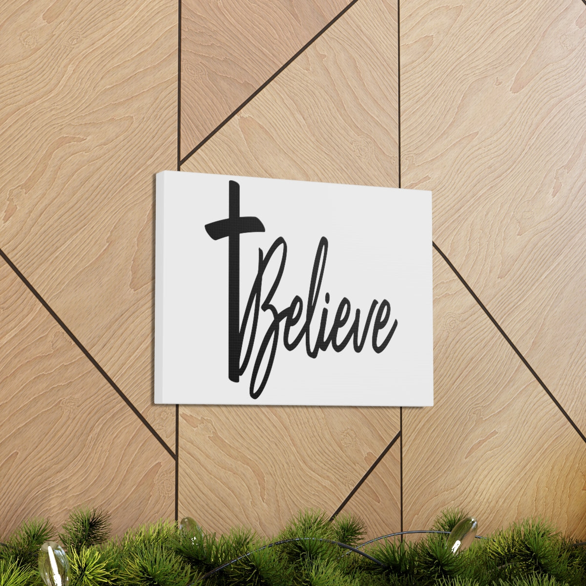 Scripture Walls Believe Cross Mark 9:23 Christian Wall Art Print Ready to Hang Unframed-Express Your Love Gifts