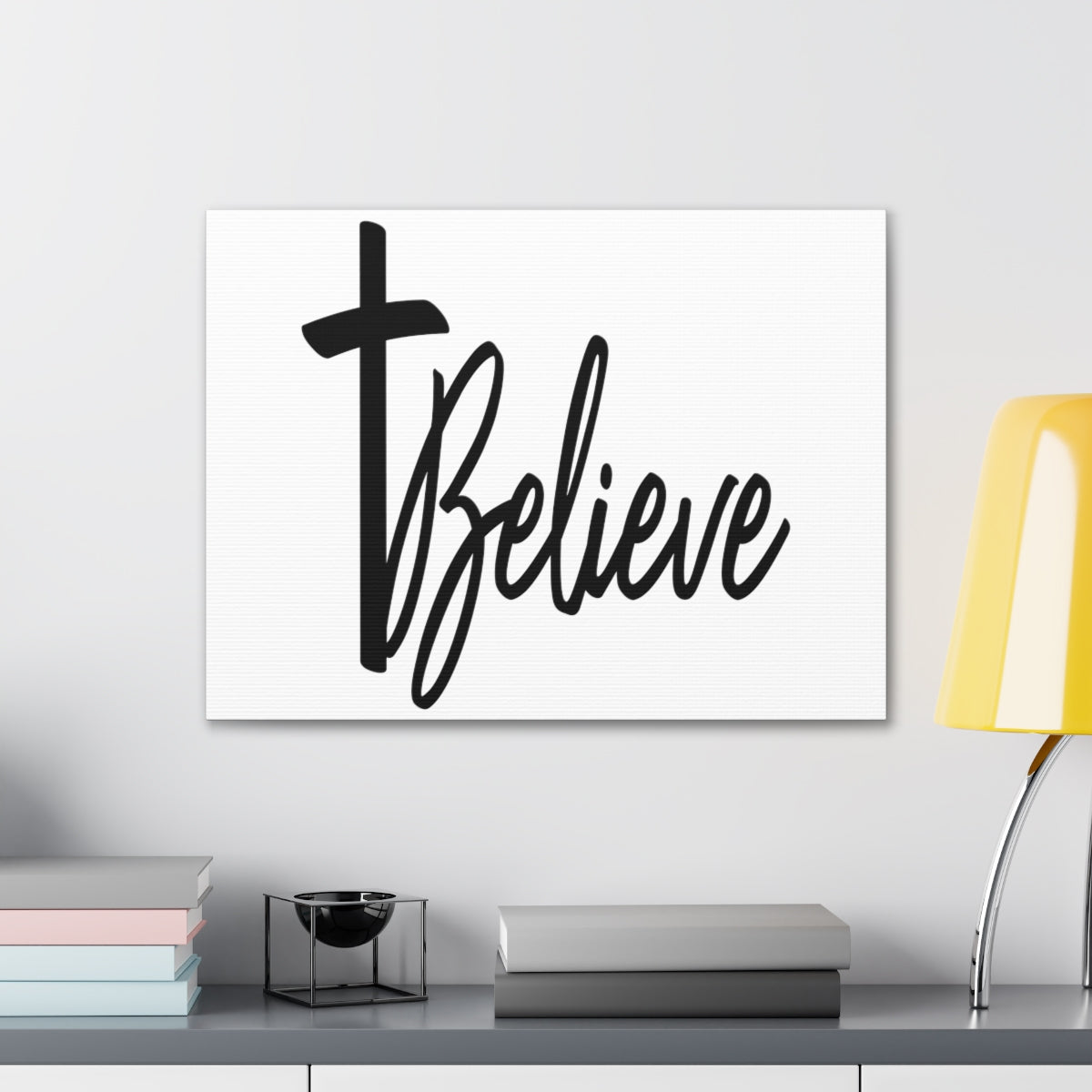 Scripture Walls Believe Cross Mark 9:23 Christian Wall Art Print Ready to Hang Unframed-Express Your Love Gifts