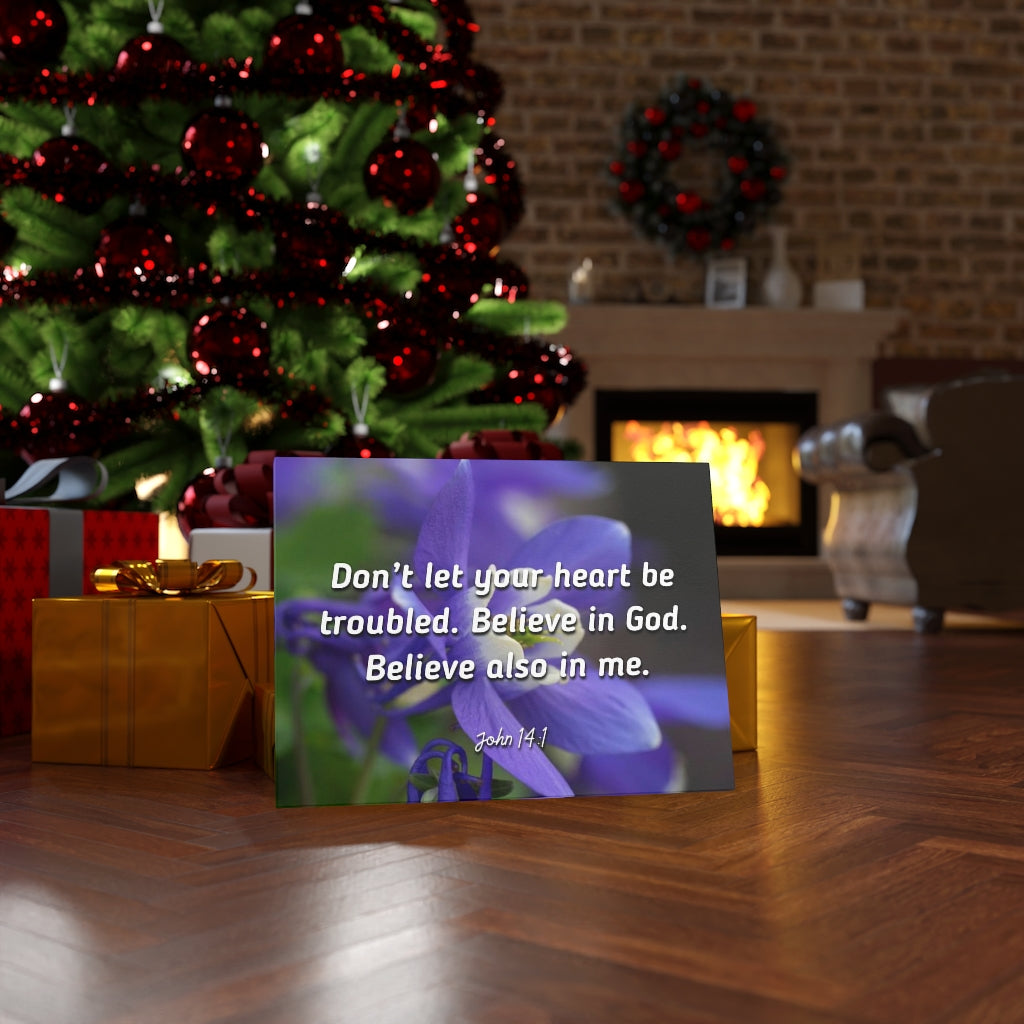 Scripture Walls Believe In God Believe Also In Me John 14:1 Bible Verse Canvas Christian Wall Art Ready to Hang Unframed-Express Your Love Gifts