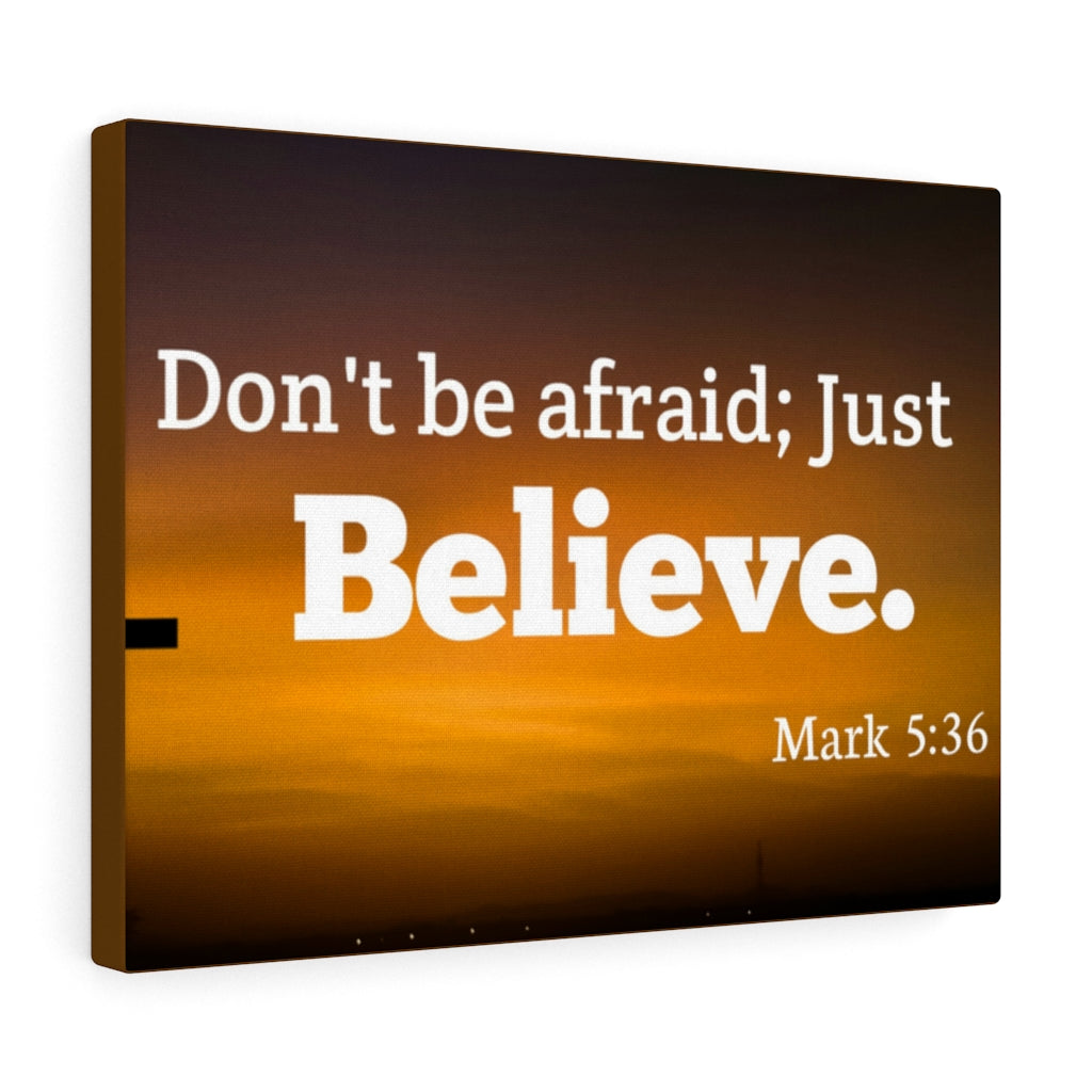 Scripture Walls Believe Mark 5:36 Bible Verse Canvas Christian Wall Art Ready to Hang Unframed-Express Your Love Gifts