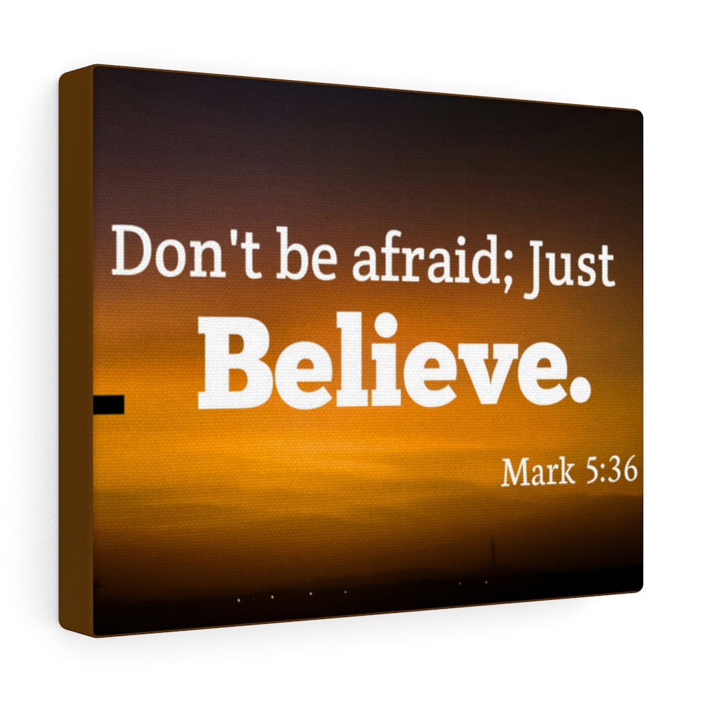 Scripture Walls Believe Mark 5:36 Bible Verse Canvas Christian Wall Art Ready to Hang Unframed-Express Your Love Gifts