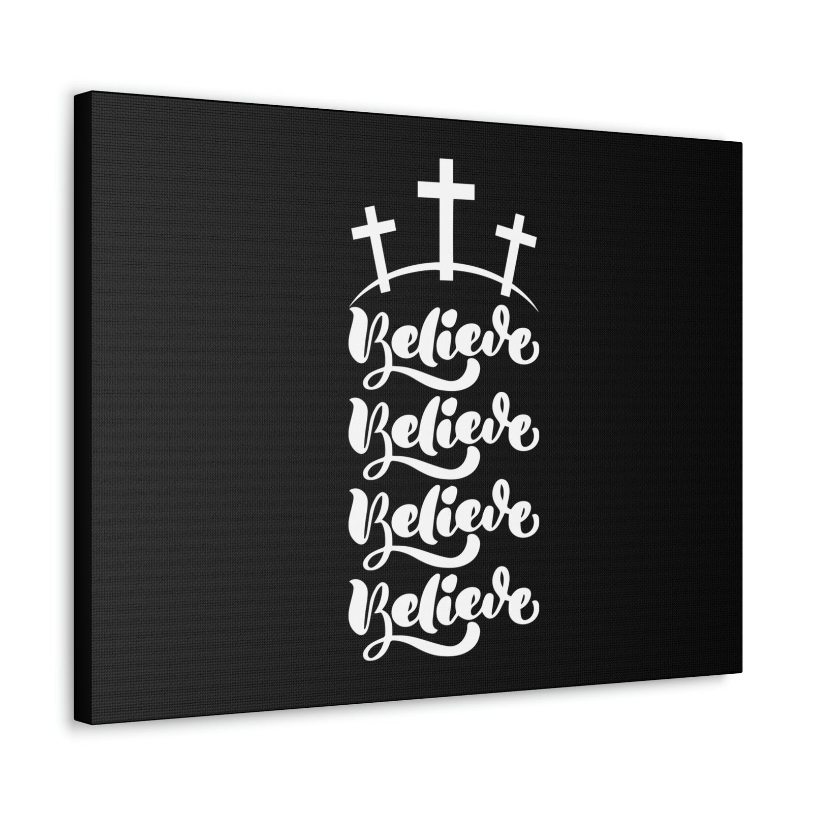 Scripture Walls Believe Mark 9:23 Cross Black Christian Wall Art Bible Verse Print Ready to Hang Unframed-Express Your Love Gifts