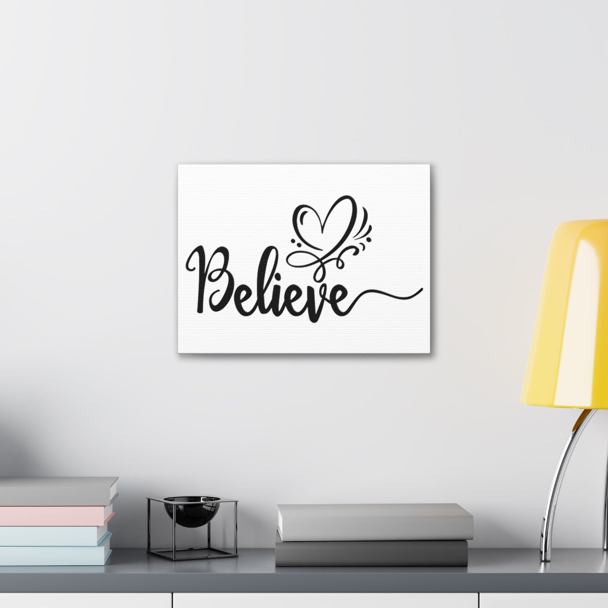 Scripture Walls Believe With Your Heart Romans 10:10 Christian Wall Art Print Ready to Hang Unframed-Express Your Love Gifts