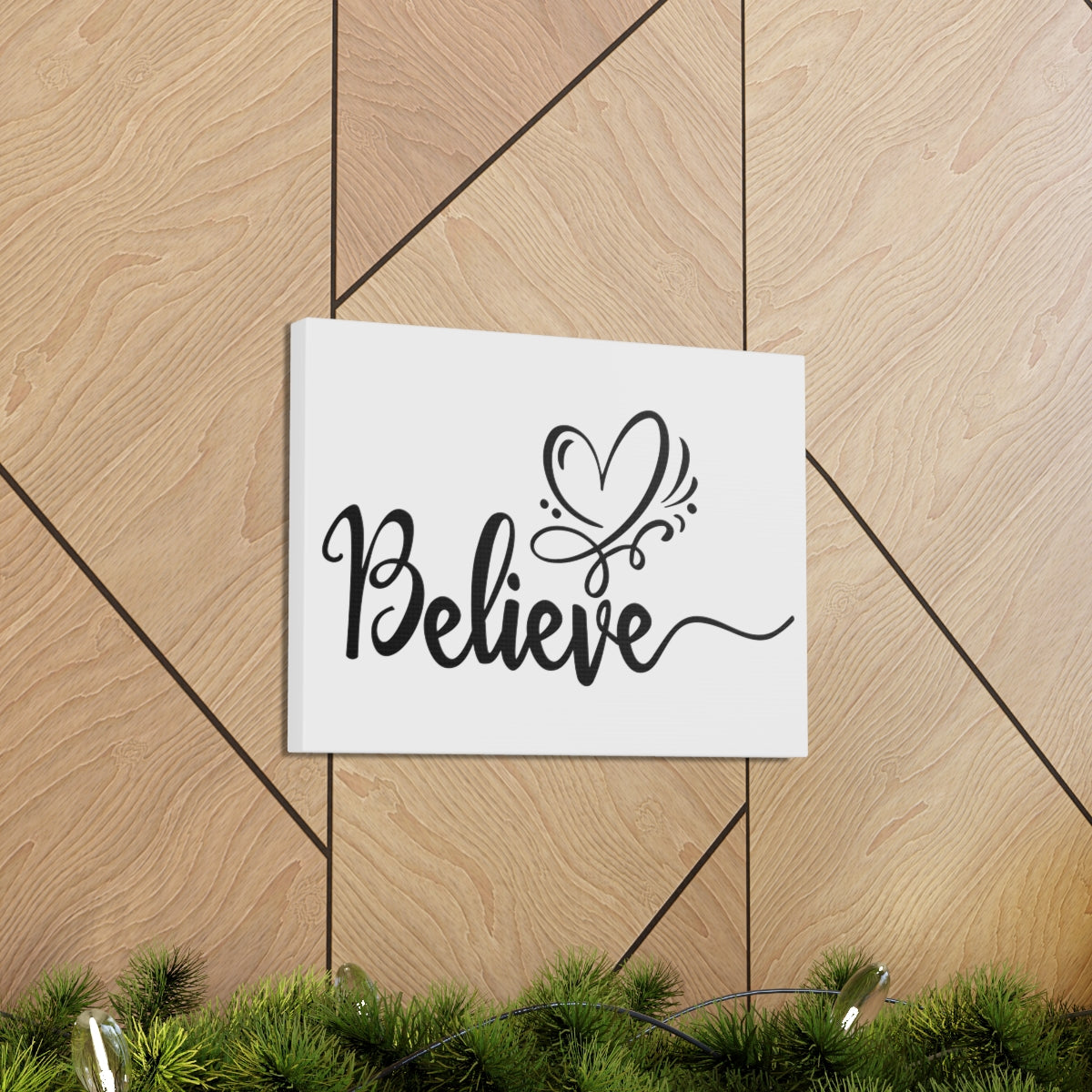 Scripture Walls Believe With Your Heart Romans 10:10 Christian Wall Art Print Ready to Hang Unframed-Express Your Love Gifts