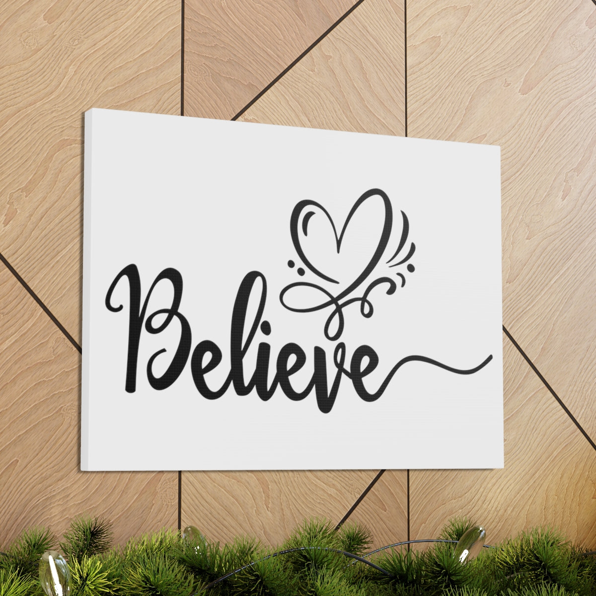 Scripture Walls Believe With Your Heart Romans 10:10 Christian Wall Art Print Ready to Hang Unframed-Express Your Love Gifts
