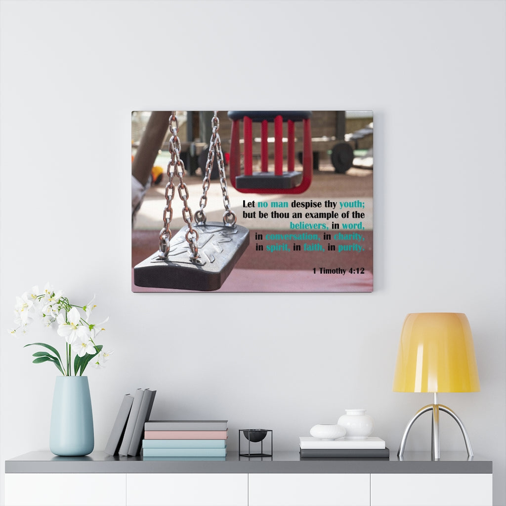 Scripture Walls Believers Example 1 Timothy 4:12 Bible Verse Canvas Christian Wall Art Ready to Hang Unframed-Express Your Love Gifts