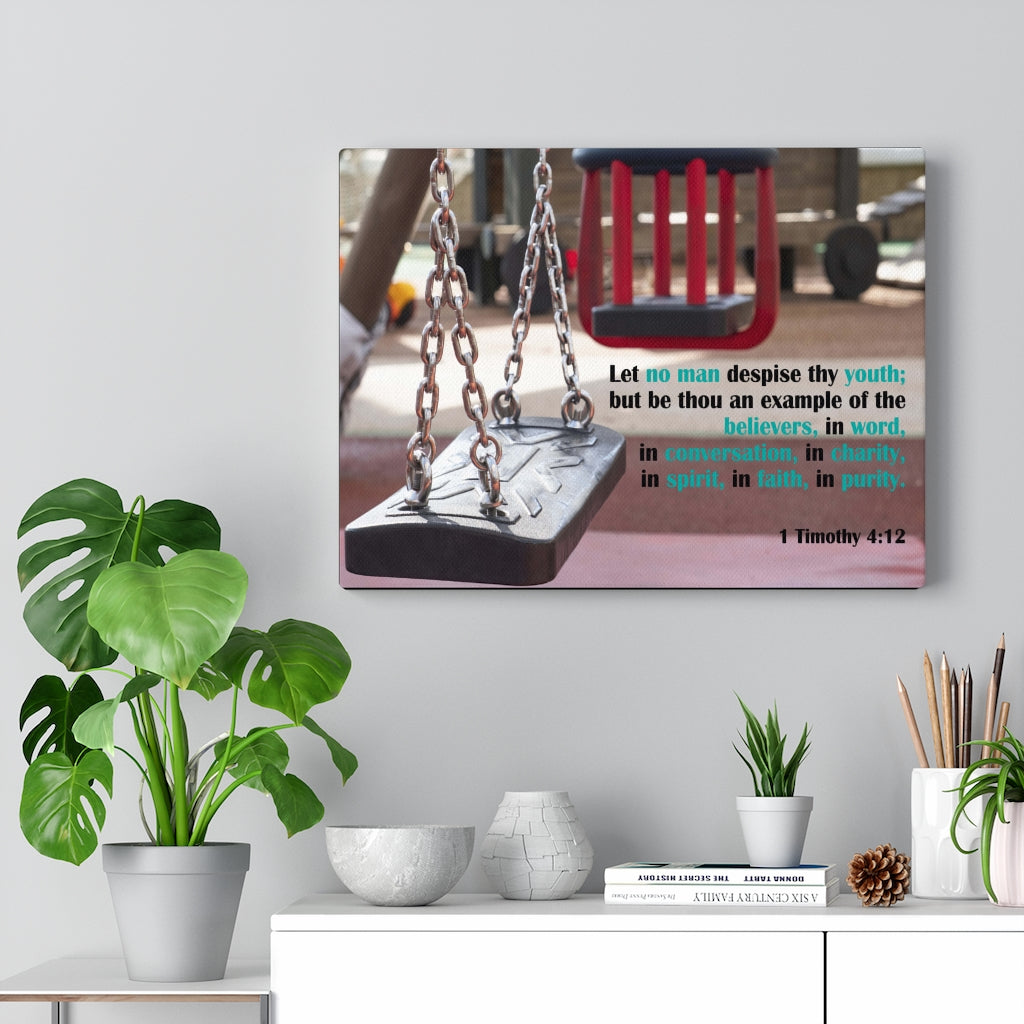 Scripture Walls Believers Example 1 Timothy 4:12 Bible Verse Canvas Christian Wall Art Ready to Hang Unframed-Express Your Love Gifts