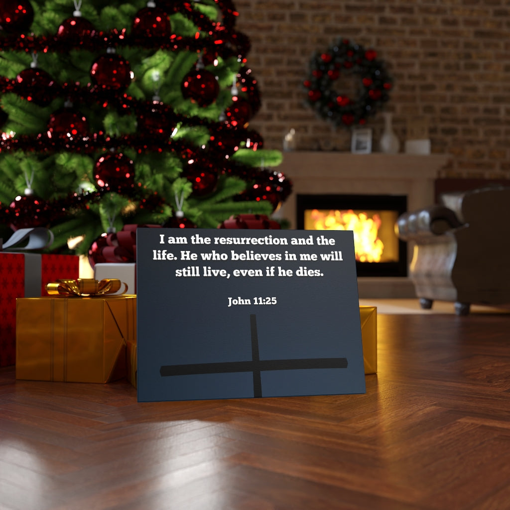 Scripture Walls Believeth In Me John 11:25 Bible Verse Canvas Christian Wall Art Ready to Hang Unframed-Express Your Love Gifts