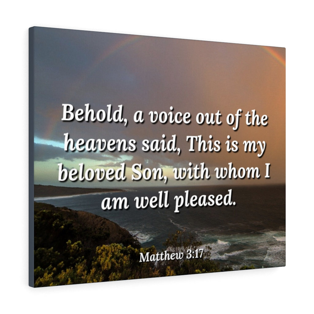 Scripture Walls Beloved Son Matthew 3:17 Bible Verse Canvas Christian Wall Art Ready to Hang Unframed-Express Your Love Gifts
