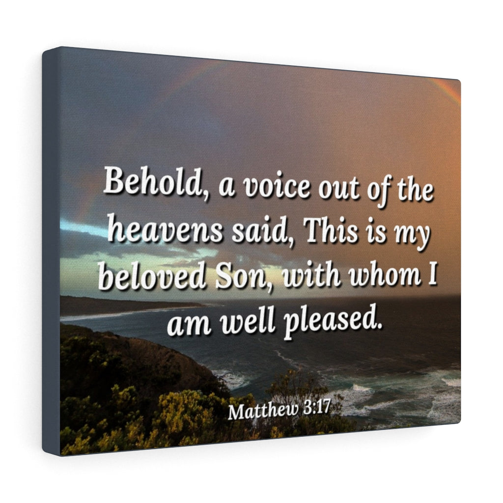 Scripture Walls Beloved Son Matthew 3:17 Bible Verse Canvas Christian Wall Art Ready to Hang Unframed-Express Your Love Gifts