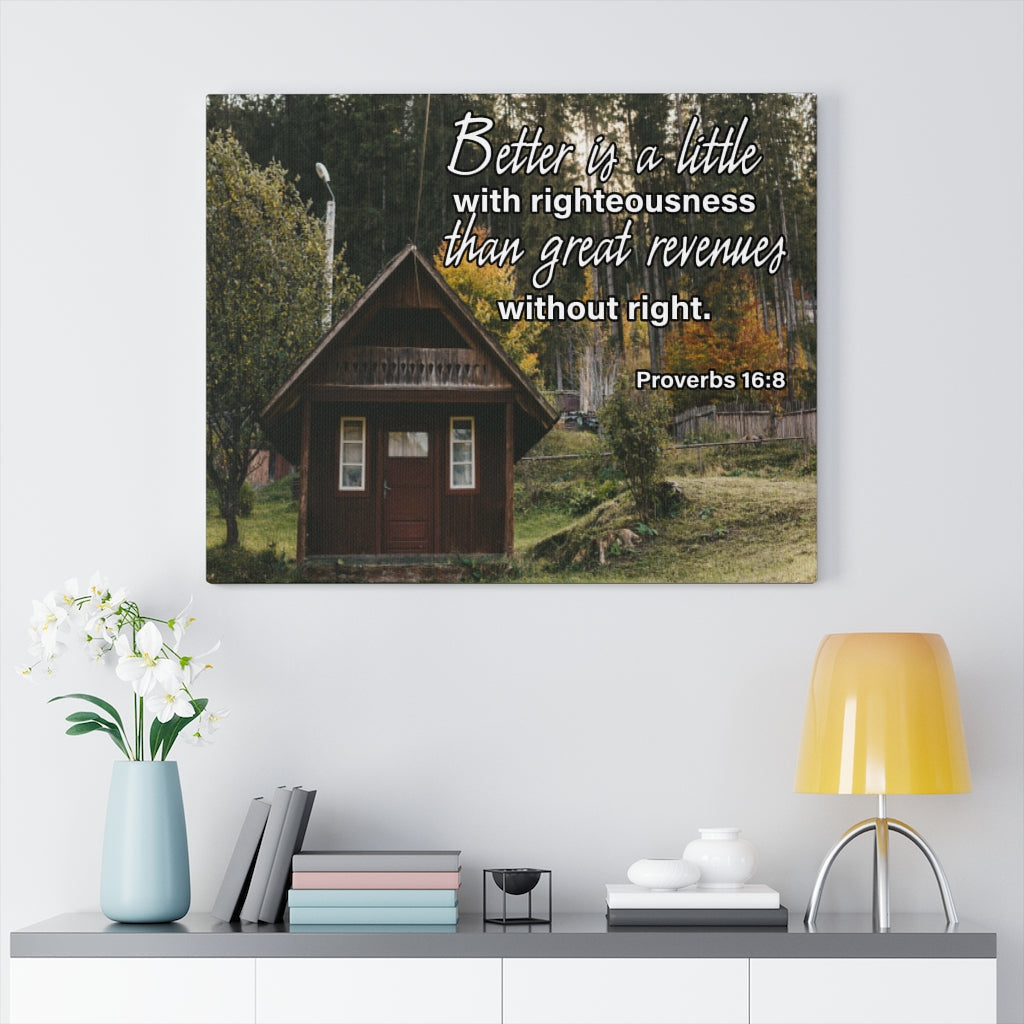 Scripture Walls Better is Little Contentment Proverbs 16:8 Wall Art Christian Home Decor Unframed-Express Your Love Gifts
