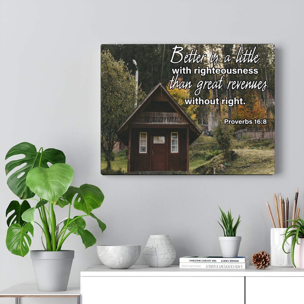Scripture Walls Better is Little Contentment Proverbs 16:8 Wall Art Christian Home Decor Unframed-Express Your Love Gifts