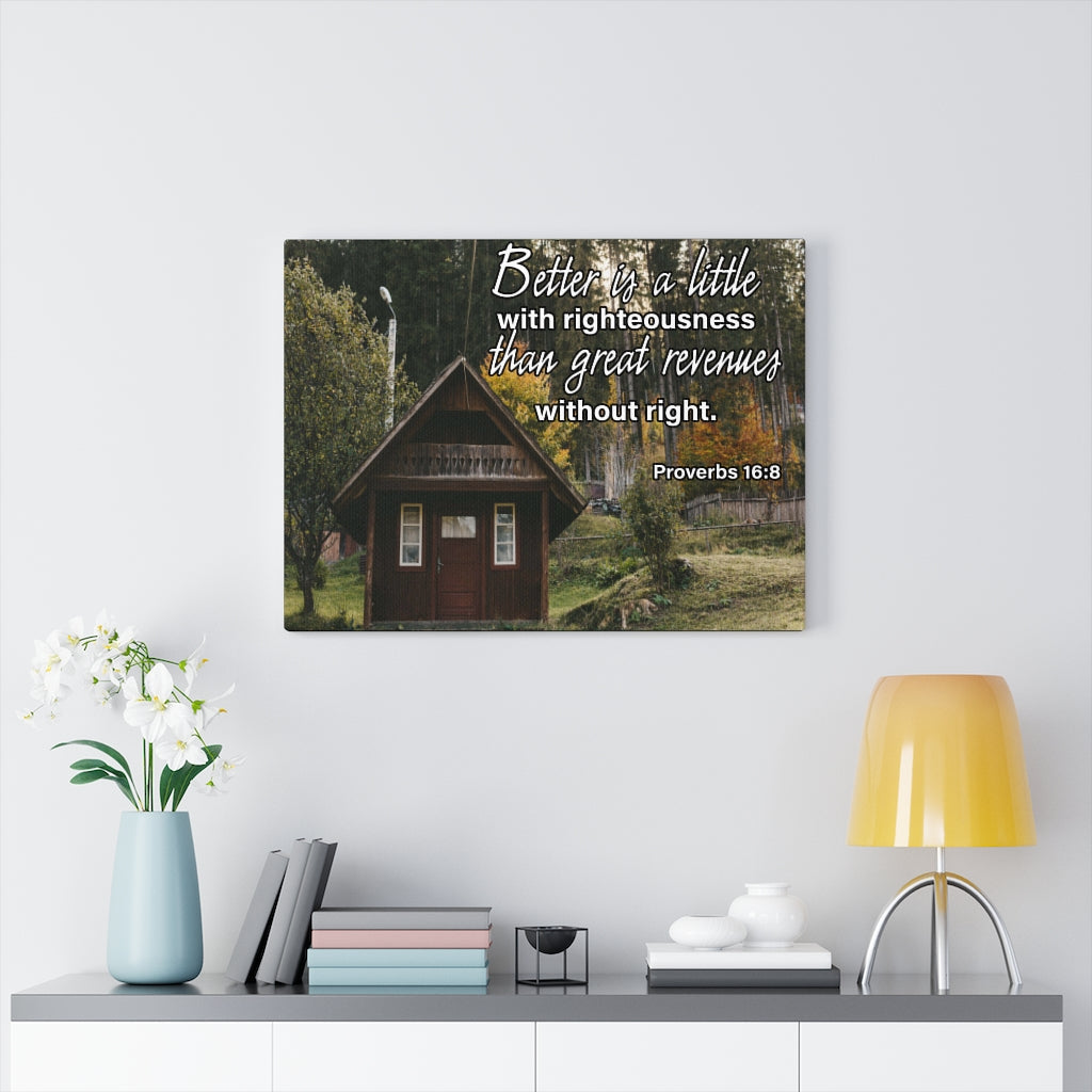 Scripture Walls Better is Little Contentment Proverbs 16:8 Wall Art Christian Home Decor Unframed-Express Your Love Gifts