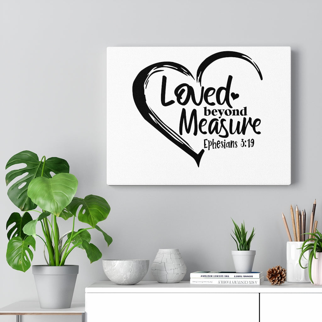 Scripture Walls Beyond Measure Ephesians 3:19 Bible Verse Canvas Christian Wall Art Ready to Hang Unframed-Express Your Love Gifts