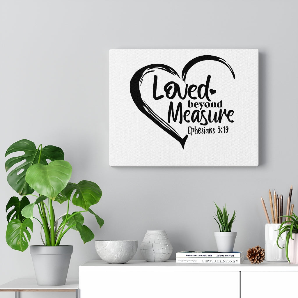 Scripture Walls Beyond Measure Ephesians 3:19 Bible Verse Canvas Christian Wall Art Ready to Hang Unframed-Express Your Love Gifts