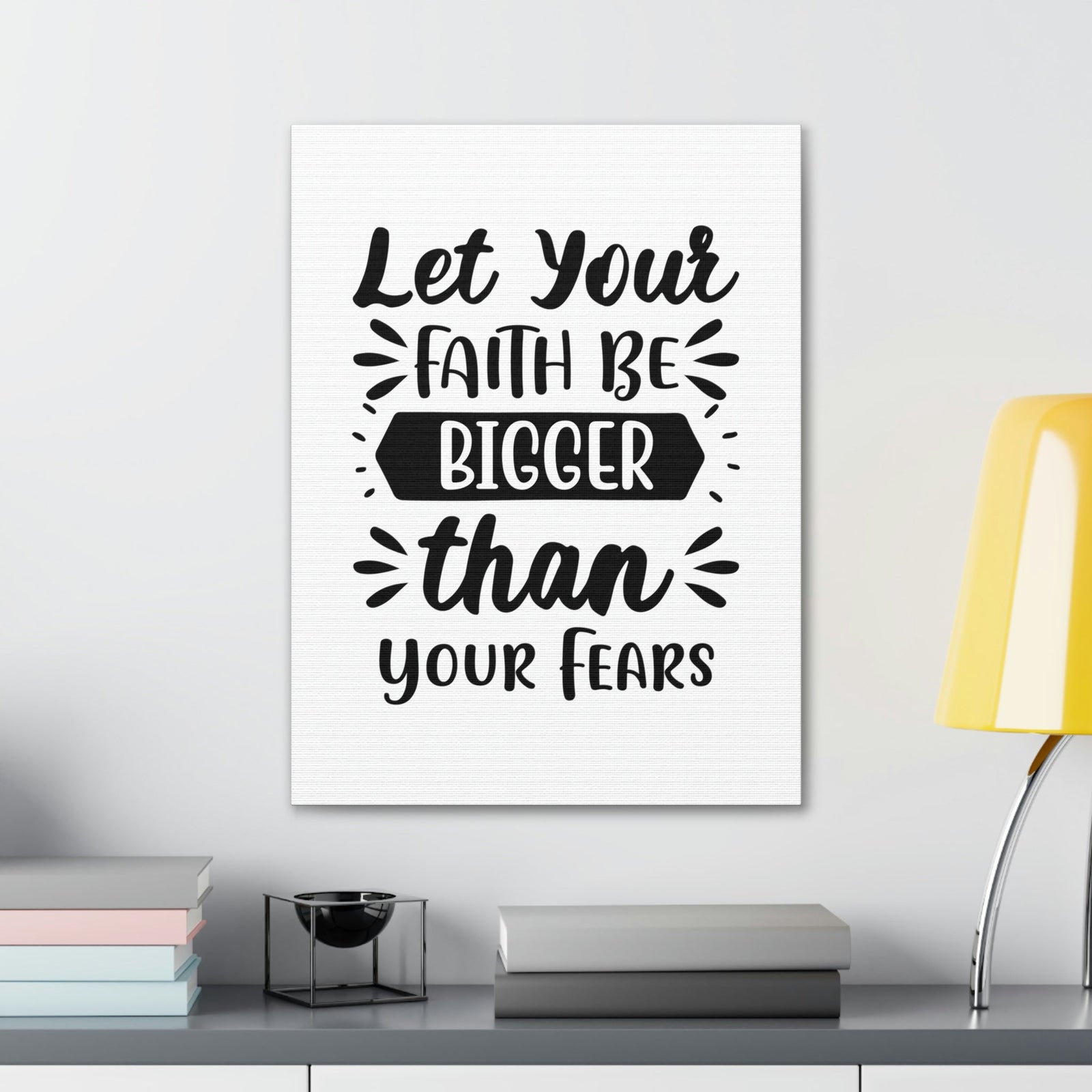 Scripture Walls Bigger Than Your Fears Romans 8:38 Christian Wall Art Print Ready to Hang Unframed-Express Your Love Gifts