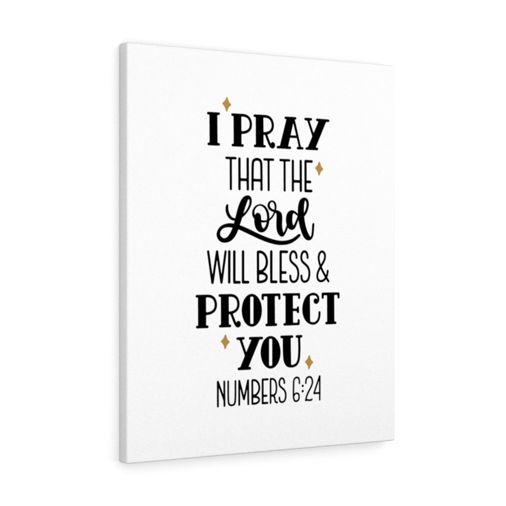 Scripture Walls Bless & Protect Numbers 6:24 Bible Verse Canvas Christian Wall Art Ready to Hang Unframed-Express Your Love Gifts