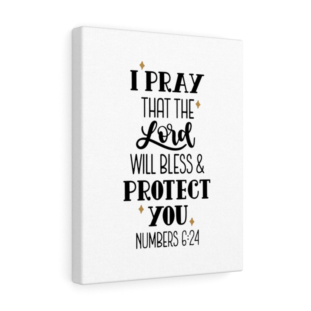 Scripture Walls Bless & Protect Numbers 6:24 Bible Verse Canvas Christian Wall Art Ready to Hang Unframed-Express Your Love Gifts
