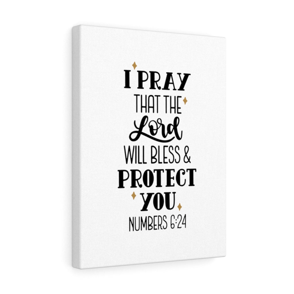 Scripture Walls Bless & Protect Numbers 6:24 Bible Verse Canvas Christian Wall Art Ready to Hang Unframed-Express Your Love Gifts