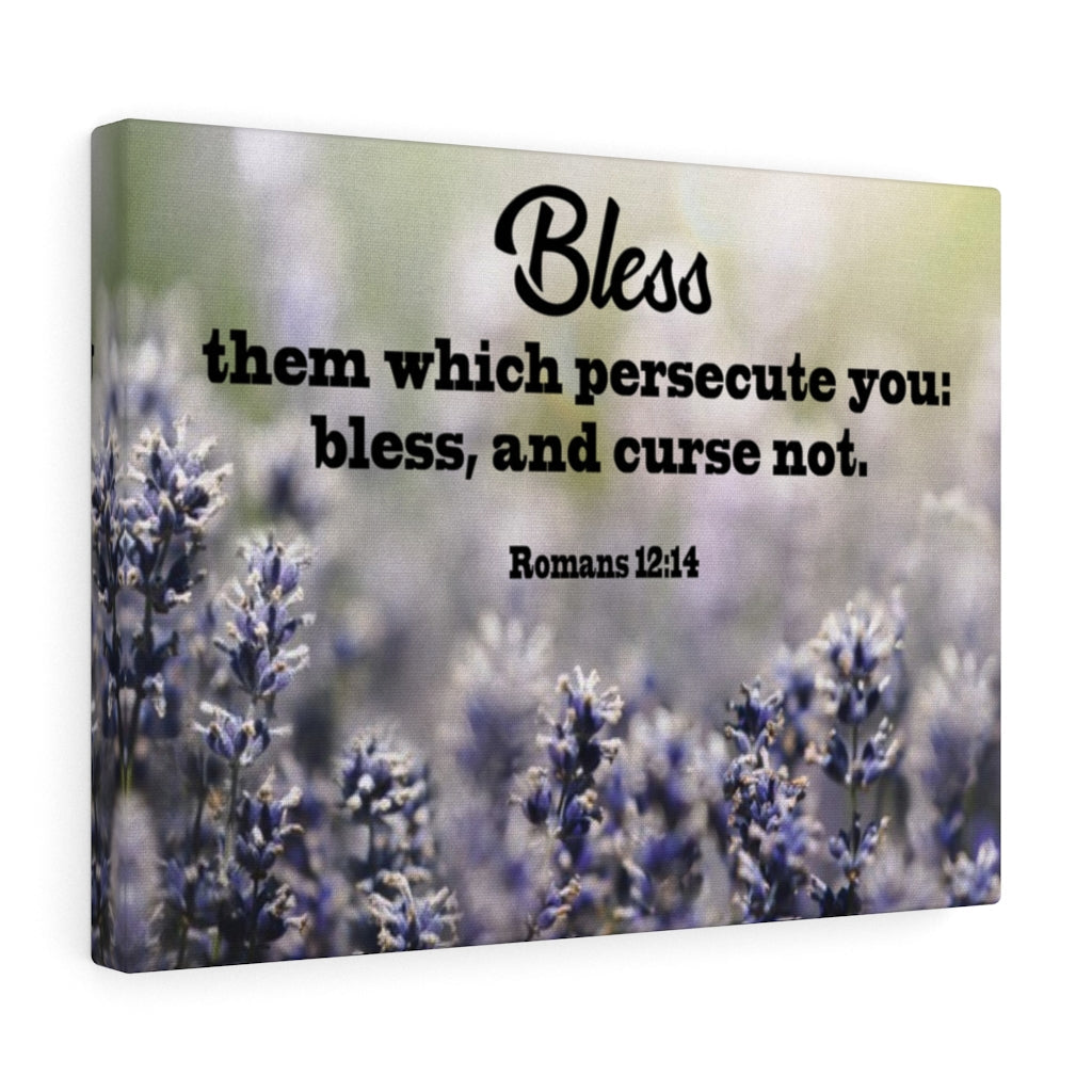 Scripture Walls Bless Them Romans 12:14 Scripture Bible Verse Canvas Christian Wall Art Ready to Hang Unframed-Express Your Love Gifts