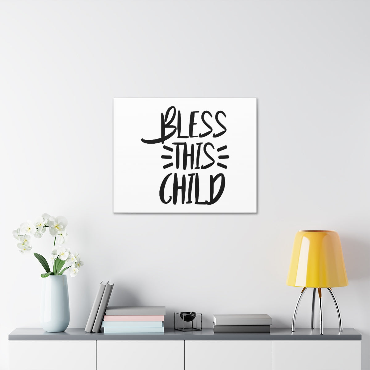 Scripture Walls Bless This Child Luke 18:16 Christian Wall Art Print Ready to Hang Unframed-Express Your Love Gifts