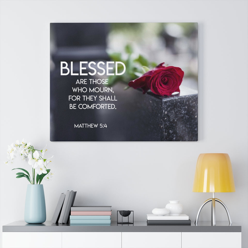 Scripture Walls Blessed Are Mourners Matthew 5:4 Wall Art Christian Home Decor Unframed-Express Your Love Gifts