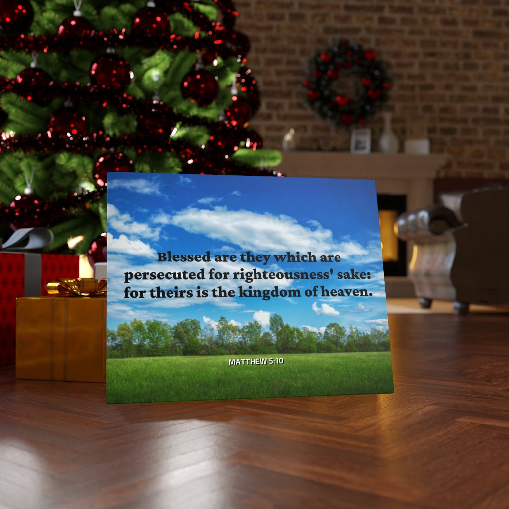 Scripture Walls Blessed Are The Persecuted Matthew 5:10 Bible Verse Canvas Christian Wall Art Ready to Hang Unframed-Express Your Love Gifts