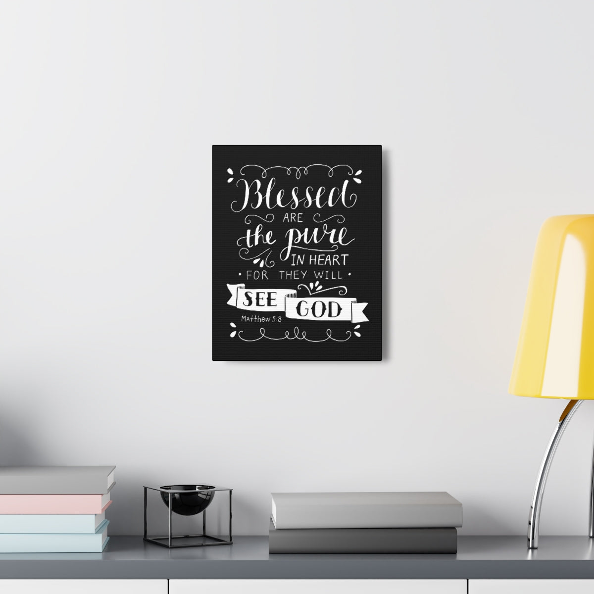 Scripture Walls Blessed Are The Poor Matthew 5:8 Bible Verse Canvas Christian Wall Art Ready to Hang Unframed-Express Your Love Gifts