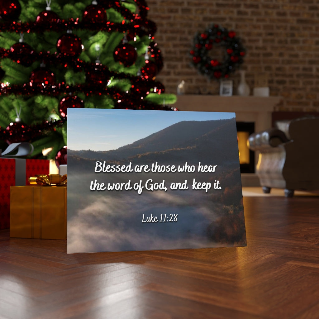 Scripture Walls Blessed Are They Luke 11:28 Bible Verse Canvas Christian Wall Art Ready to Hang Unframed-Express Your Love Gifts