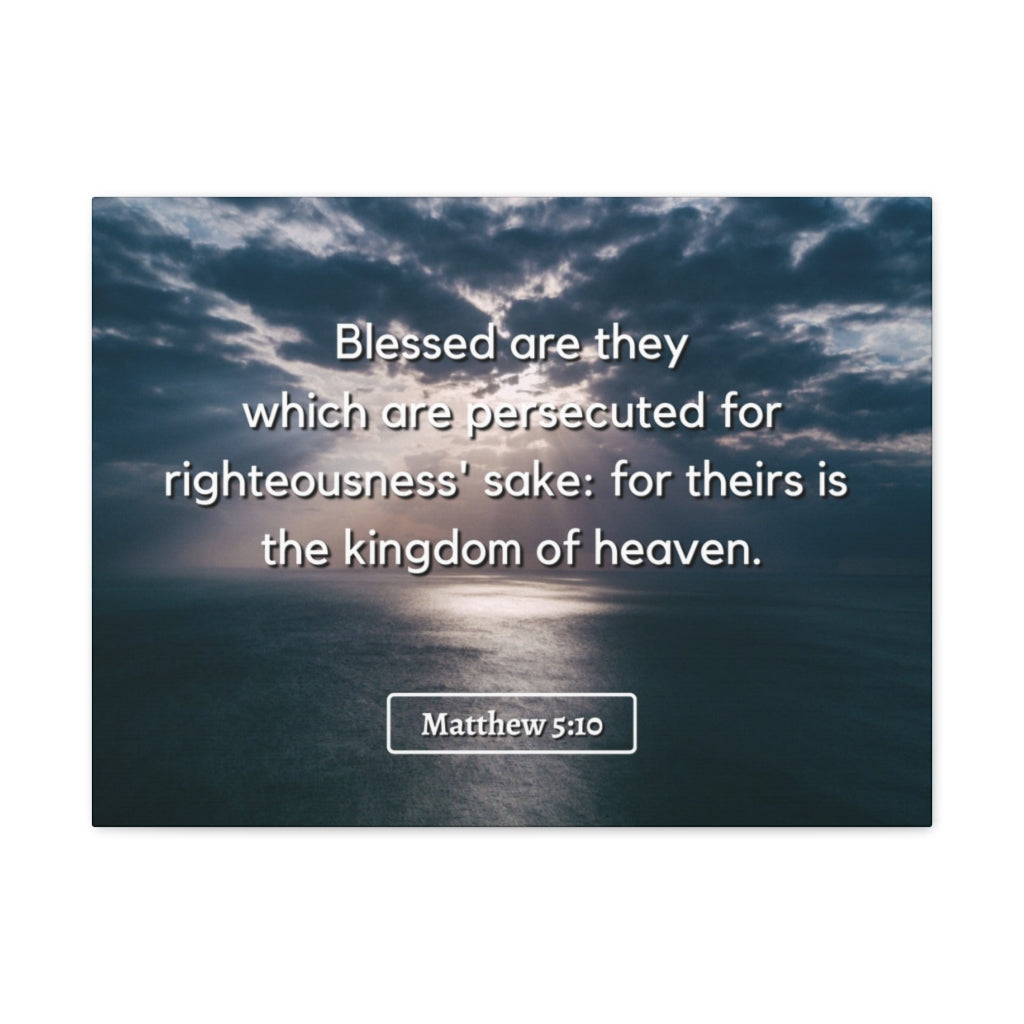 Scripture Walls Blessed Are They Matthew 5:10 Bible Verse Canvas Christian Wall Art Ready to Hang Unframed-Express Your Love Gifts