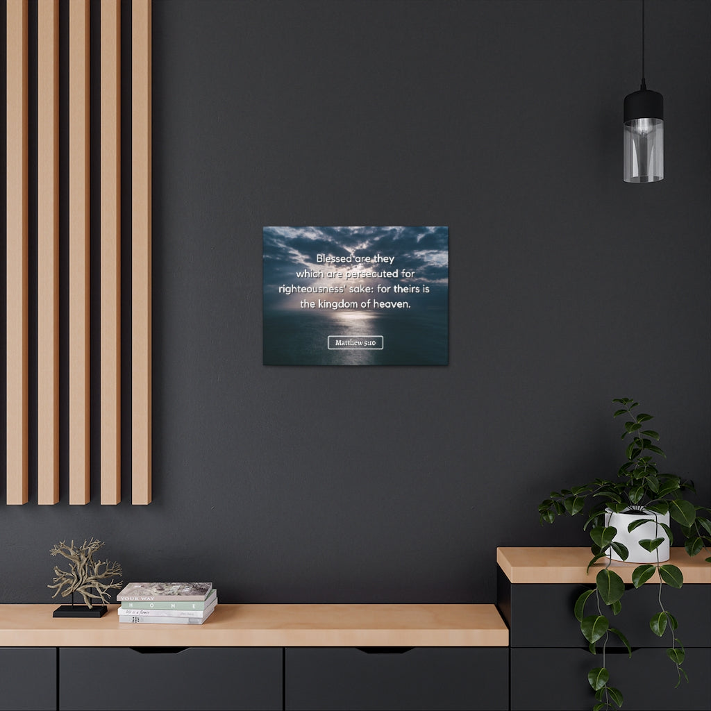 Scripture Walls Blessed Are They Matthew 5:10 Bible Verse Canvas Christian Wall Art Ready to Hang Unframed-Express Your Love Gifts