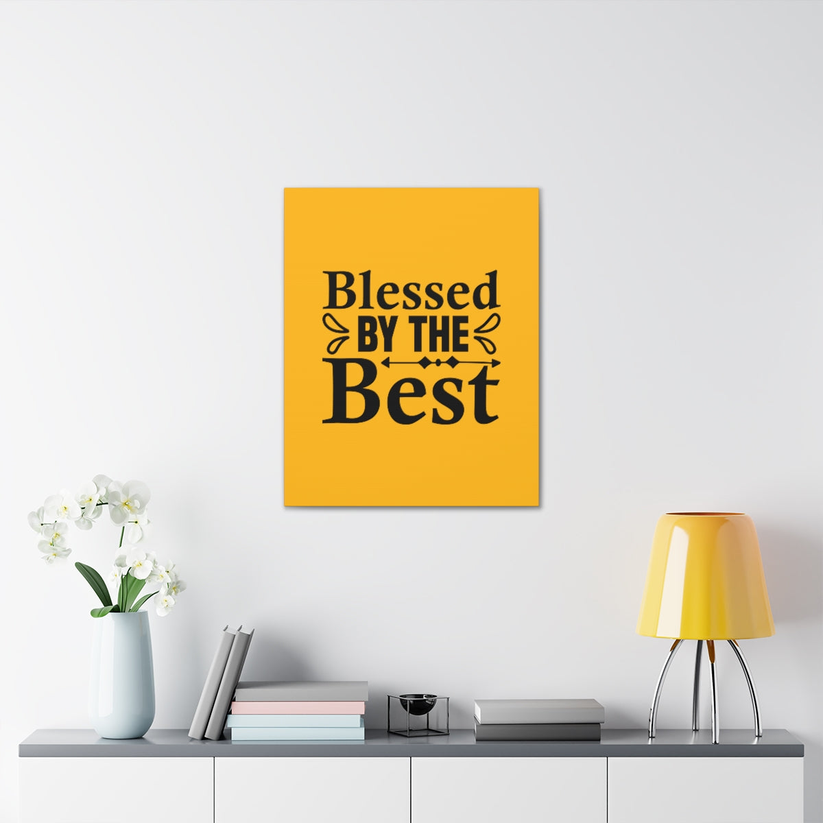 Scripture Walls Blessed By The Best Orange Philippians 4:19 Bible Canvas Christian Wall Art Ready to Hang Unframed-Express Your Love Gifts