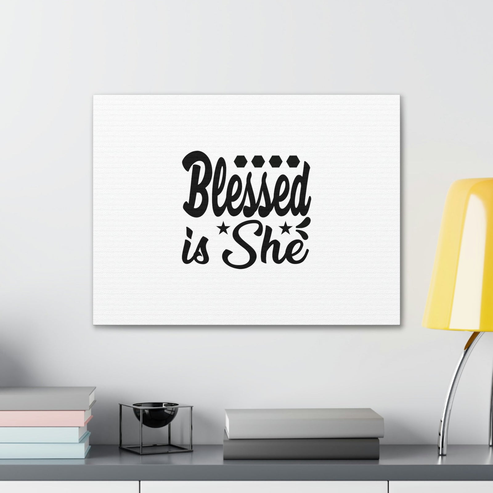 Scripture Walls Blessed Is She Luke 1:45 Gem Stars Christian Wall Art Bible Verse Print Ready to Hang Unframed-Express Your Love Gifts