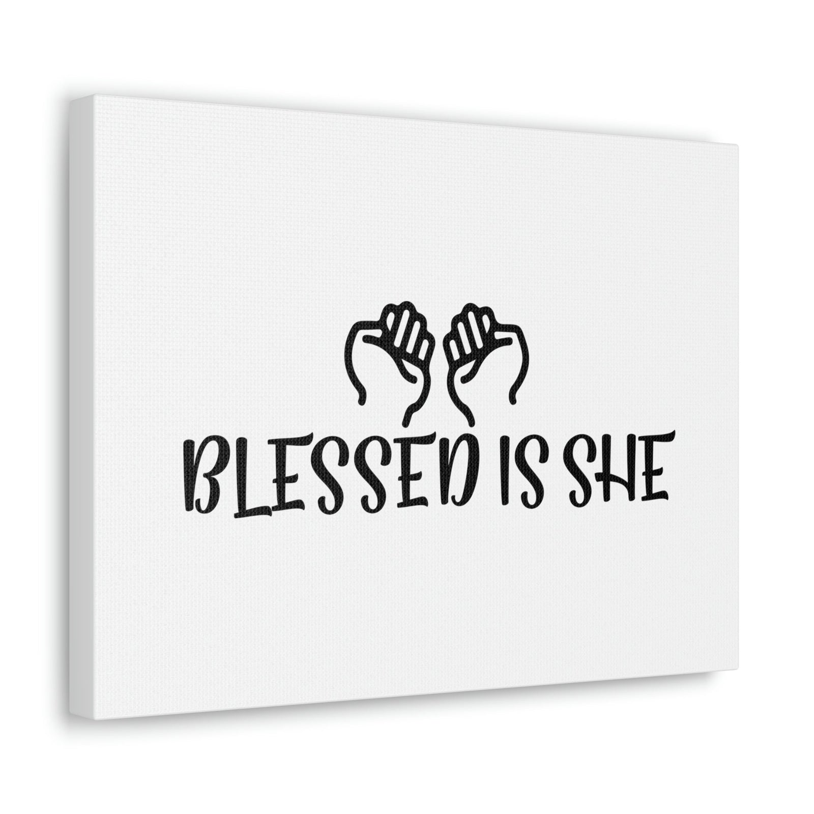 Scripture Walls Blessed Is She Luke 1:45 Two Hands Christian Wall Art Bible Verse Print Ready to Hang Unframed-Express Your Love Gifts