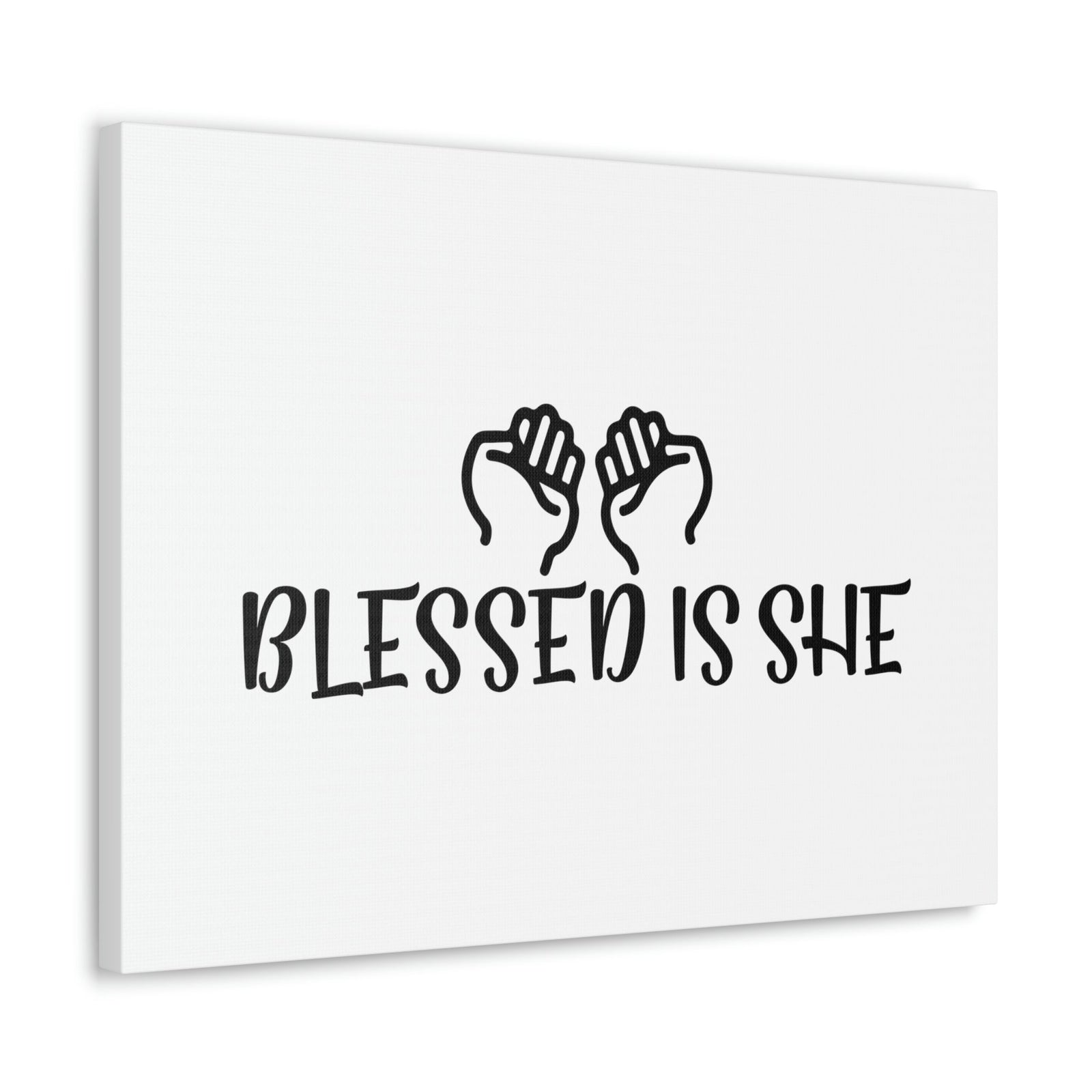 Scripture Walls Blessed Is She Luke 1:45 Two Hands Christian Wall Art Bible Verse Print Ready to Hang Unframed-Express Your Love Gifts