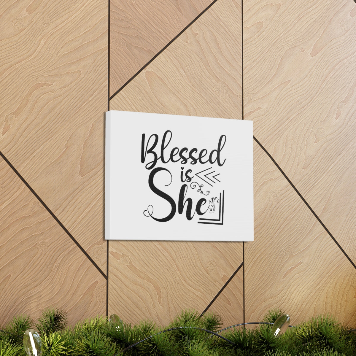 Scripture Walls Blessed Is She Nehemiah 9:5b Christian Wall Art Bible Verse Print Ready to Hang Unframed-Express Your Love Gifts