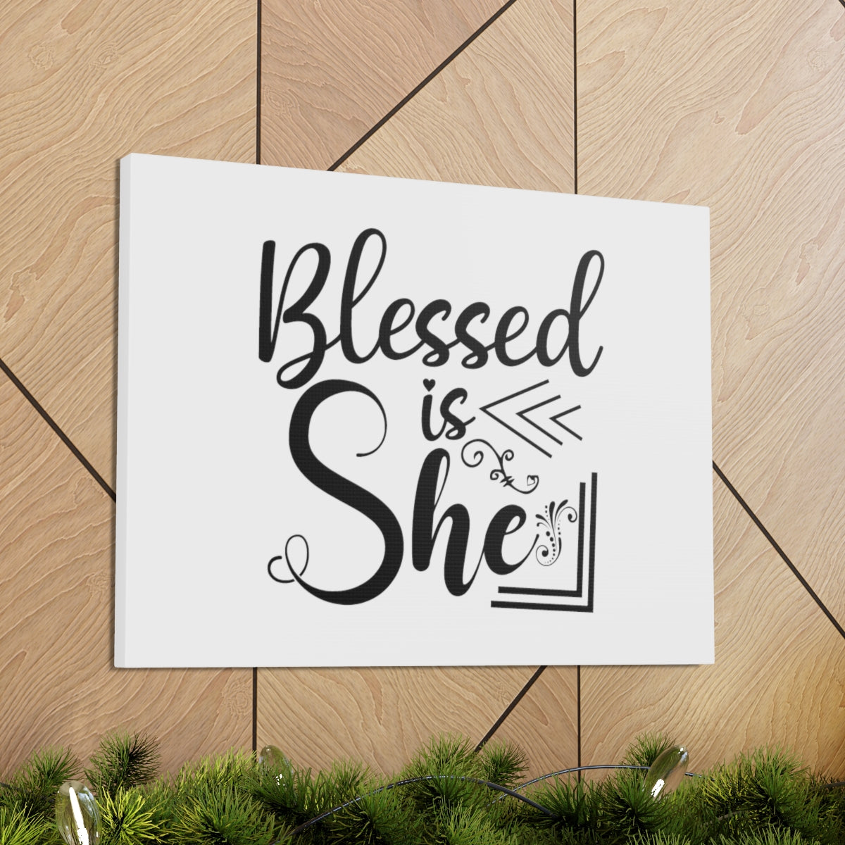 Scripture Walls Blessed Is She Nehemiah 9:5b Christian Wall Art Bible Verse Print Ready to Hang Unframed-Express Your Love Gifts