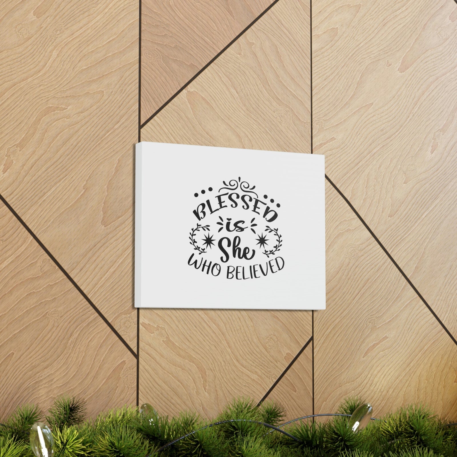Scripture Walls Blessed Is She Who Believed Luke 1:45 Christian Wall Art Bible Verse Print Ready to Hang Unframed-Express Your Love Gifts
