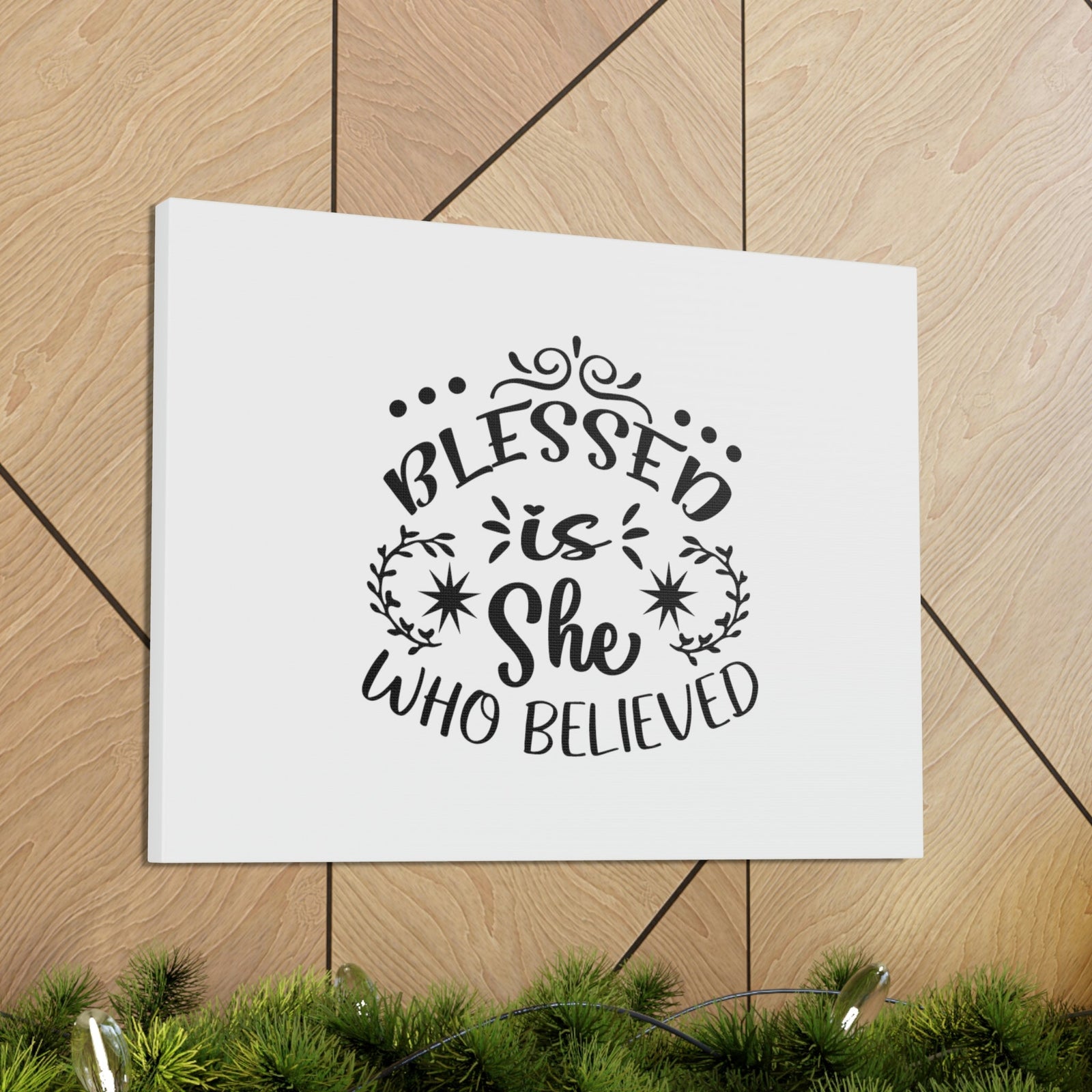 Scripture Walls Blessed Is She Who Believed Luke 1:45 Christian Wall Art Bible Verse Print Ready to Hang Unframed-Express Your Love Gifts