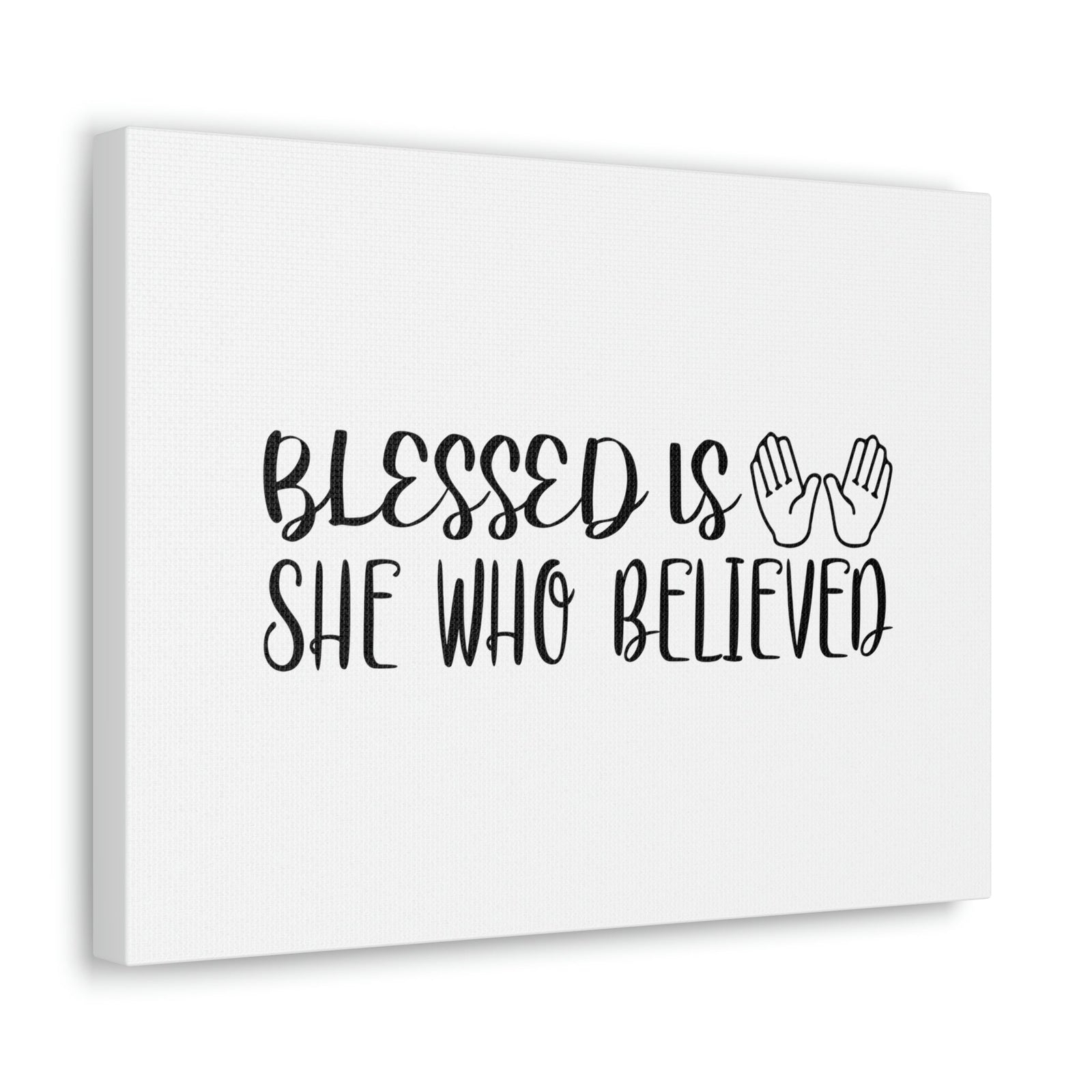 Scripture Walls Blessed Is She Who Believed Luke 1:45 Hands Christian Wall Art Bible Verse Print Ready to Hang Unframed-Express Your Love Gifts