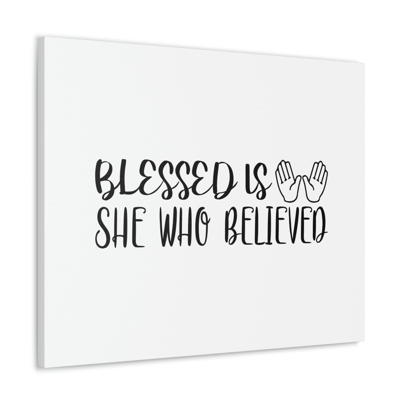 Scripture Walls Blessed Is She Who Believed Luke 1:45 Hands Christian Wall Art Bible Verse Print Ready to Hang Unframed-Express Your Love Gifts