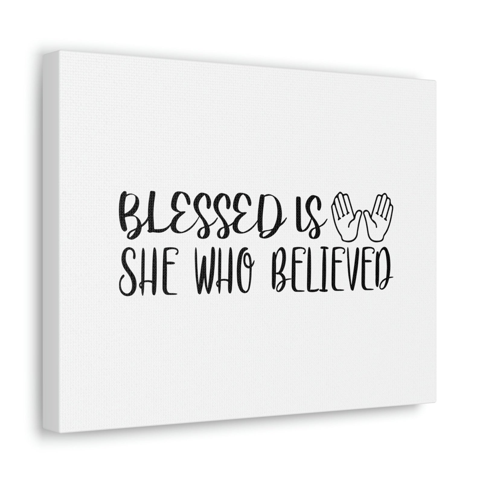 Scripture Walls Blessed Is She Who Believed Luke 1:45 Hands Christian Wall Art Bible Verse Print Ready to Hang Unframed-Express Your Love Gifts