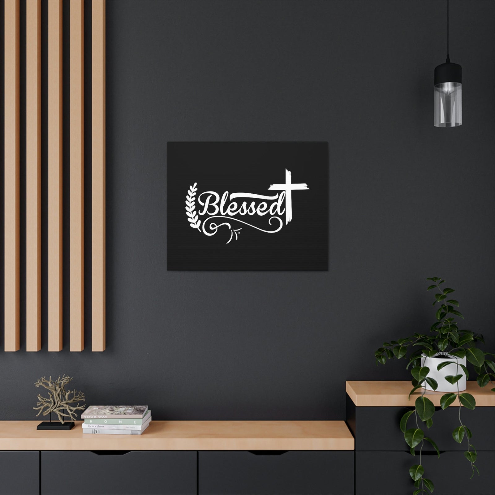 Scripture Walls Blessed Jeremiah 17:7 Laurel Black Christian Wall Art Bible Verse Print Ready to Hang Unframed-Express Your Love Gifts
