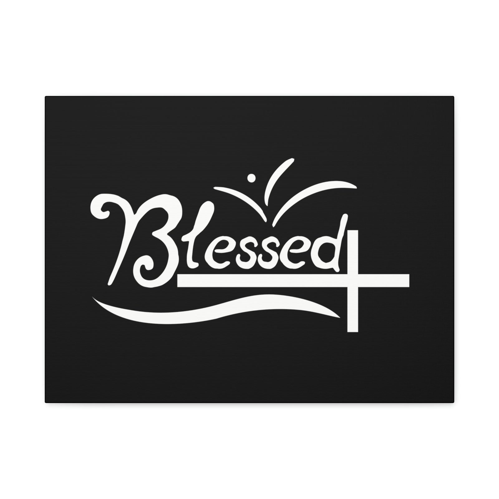 Scripture Walls Blessed Jeremiah 17:7 White Cross Black Christian Wall Art Bible Verse Print Ready to Hang Unframed-Express Your Love Gifts