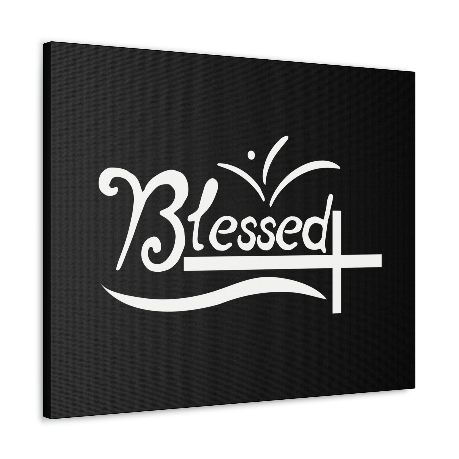 Scripture Walls Blessed Jeremiah 17:7 White Cross Black Christian Wall Art Bible Verse Print Ready to Hang Unframed-Express Your Love Gifts